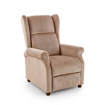 Fotoliu Recliner tapitat cu stofa Agatha Bej, l75xA92xH107 cm