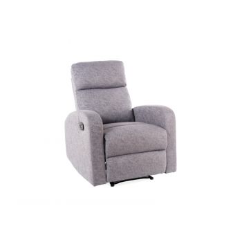 Fotoliu Recliner tapitat cu stofa Marte Gri, l75xA89xH100 cm