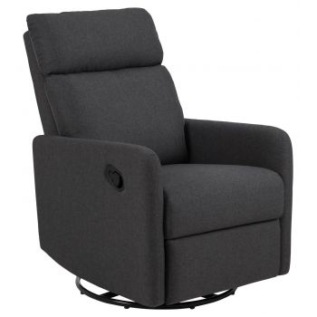 Fotoliu Recliner tapitat cu stofa Mikkeli Gri, l93,5xA67xH99 cm Fotoliu Recliner tapitat cu stofa Mikkeli Gri, l93,5xA67xH99 cm
