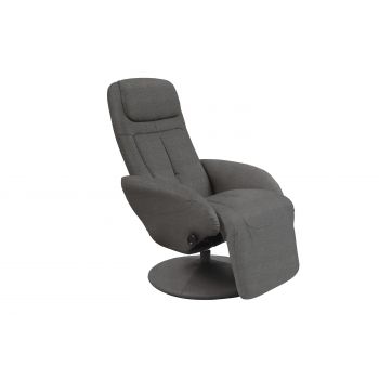 Fotoliu Recliner tapitat cu stofa Optimus 2 Gri inchis, l77xA80xH101 cm