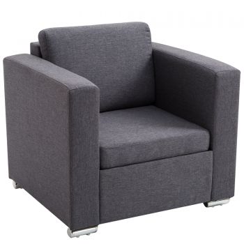 HomCom Fotoliu modern, fotoliu de design gri, mobilier pentru living | AOSOM RO