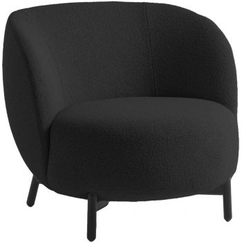 Fotoliu Kartell Lunam design Patricia Urquiola tapiterie Orsetto Gri