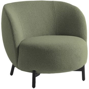 Fotoliu Kartell Lunam design Patricia Urquiola tapiterie Orsetto Verde