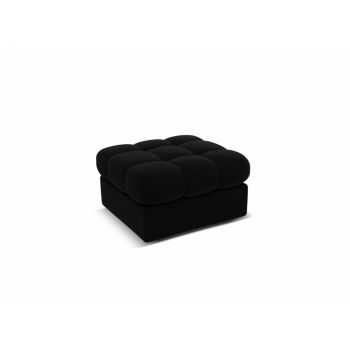 Puf tapitat cu Catifea Negru L60xH38cm Justin Limited Edition