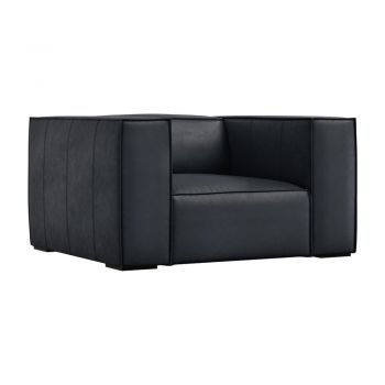 Fotoliu albastru închis cu tapițerie din piele Madame – Windsor & Co Sofas