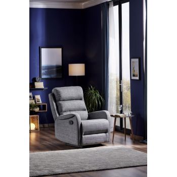 Fotoliu cu recliner, Niron, Comfort TV, 80x105x80 cm, Gri