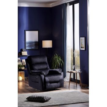 Fotoliu cu recliner, Niron, Trone TV, 80x105x80 cm, Negru