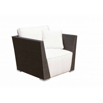 Fotoliu fix pentru gradina / terasa, din aluminiu si fibre sintetice, cu perne detasabile, Milunas Negru, l96xA87xH71,5 cm Fotoliu fix pentru gradina / terasa, din aluminiu si fibre sintetice, cu perne detasabile, Milunas Negru, l96xA87xH71,5 cm