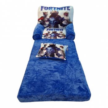 Fotoliu Fortnite cu imprimeu cu 3 placi, Extensibil la 115 cm