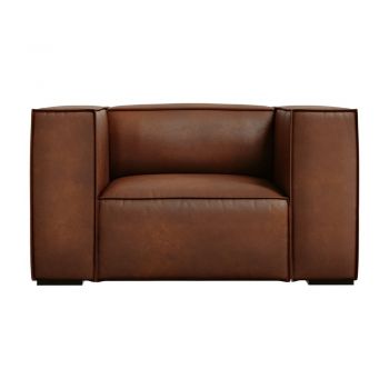 Fotoliu maro coniac cu tapițerie din piele Madame – Windsor & Co Sofas