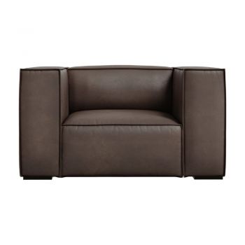 Fotoliu maro cu tapițerie din piele Madame – Windsor & Co Sofas