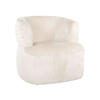 Fotoliu tapitat cu Chenille Alb H79xL81xA82cm Donna Richmond Interiors