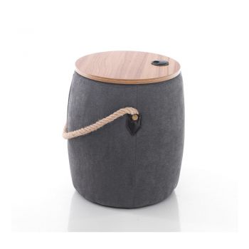 Puf cu spațiu de depozitare Tomasucci Barril, gri Puf cu spațiu de depozitare Tomasucci Barril, gri