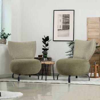 Set 2 Fotolii Loly, 64x74x84 cm - Verde