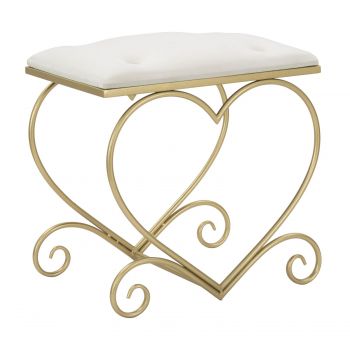 Mauro Ferretti TABURET INIMA CREM CM 50X37,5X51,5