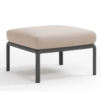 Pouf exterior Nardi Komodo 5 72x72cm cadru antracit perna canvas Sunbrella