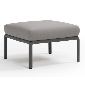 Pouf exterior Nardi Komodo 5 72x72cm cadru antracit perna gri komodo