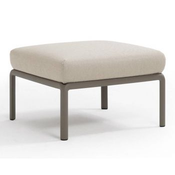 Pouf exterior Nardi Komodo 5 72x72cm cadru tortora perna gri Tech Panama