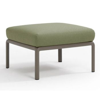 Pouf exterior Nardi Komodo 5 72x72cm cadru tortora perna verde giungla Sunbrella