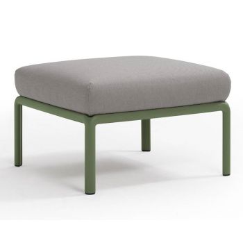 Pouf exterior Nardi Komodo 5 72x72cm cadru verde perna gri komodo