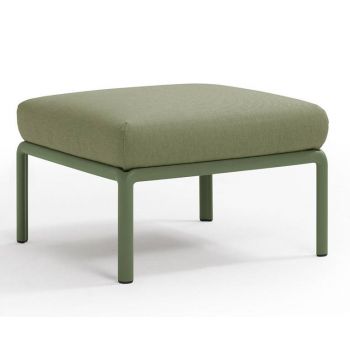 Pouf exterior Nardi Komodo 5 72x72cm cadru verde perna verde giungla Sunbrella