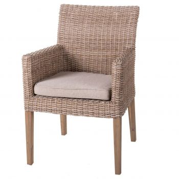 Scaun pentru gradina Patsy, 58 x 63 x 86 cm, ratan sintetic, natural
