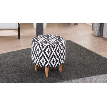 Bancheta, Balcab Home, 825BLC2520, Lemn de fag, Alb/Negru
