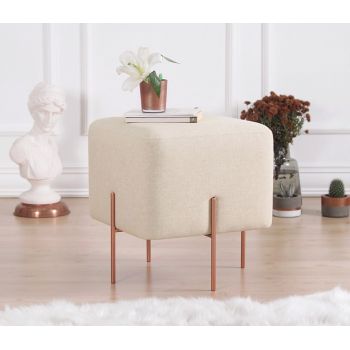 Taburet, Fluffe, 209FLF1188, 50% bumbac, 50% in, Crem