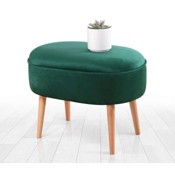 Taburet, Fluffe, 209FLF1203, Catifea, Verde