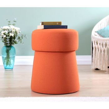 Taburet, Fluffe, 209FLF1208, 50% bumbac, 50% in, Portocaliu