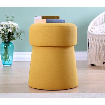 Taburet, Fluffe, 209FLF1209, 50% bumbac, 50% in, Galben mustar