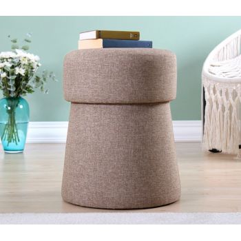 Taburet, Fluffe, 209FLF1212, 50% bumbac, 50% in, Cafeniu