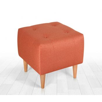 Taburet, Fluffe, 209FLF1229, 50% Bumbac / 50% Catifea, Portocaliu