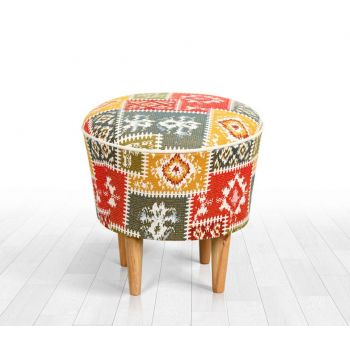 Taburet, Fluffe, 209FLF1238, Poliester, Multicolor