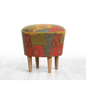 Taburet, Fluffe, 209FLF1239, Poliester, Multicolor