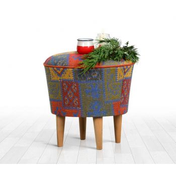 Taburet, Fluffe, 209FLF1240, Poliester, Multicolor