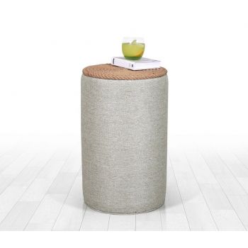 Taburet, Fluffe, 209FLF1245, 50% bumbac, 50% in, Gri