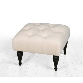 Taburet, Fluffe, 209FLF1291, 50% Bumbac / 50% Catifea, Crem