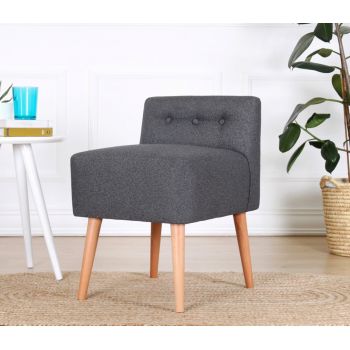 Taburet, Fluffe, 209FLF1335, Bumbac, Gri