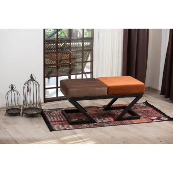 Taburet, Grace, 591GRC1137, Metal, Maro / Portocaliu