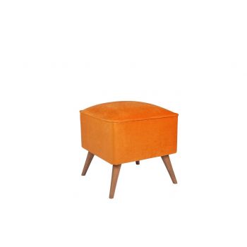 Taburet, Zeon, 558ZEN1307, Lemn de brad, Portocaliu