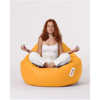 Fotoliu bean bag galben Premium – Floriane Garden