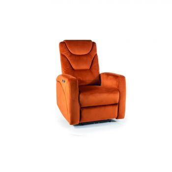 Fotoliu Cu Recliner Electric Selle 125, 79x94-160x107 cm, Caramiziu