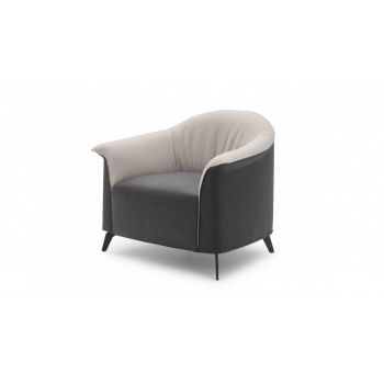 Fotoliu fix tapitat si picioare metalice Celine, l89xA77xH76 cm