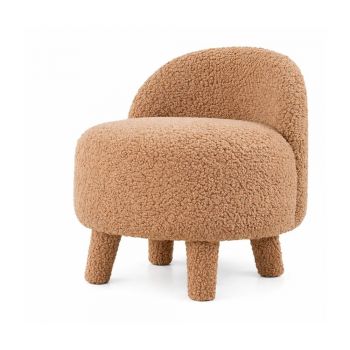 Fotoliu pentru copii maro cu tapiÈu009Berie din stofÄbouclÃ© Moouv âu0080Artie