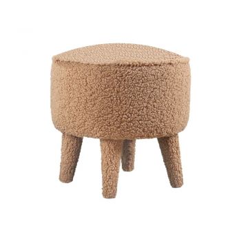Puf de copii maro cu tapițerie din stofă bouclé Moouv – Artie Puf de copii maro cu tapițerie din stofă bouclé Moouv – Artie