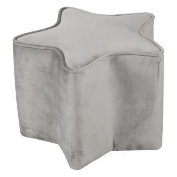 Puf pentru copii gri deschis cu tapițerie din catifea Lil Sofa – Roba Puf pentru copii gri deschis cu tapițerie din catifea Lil Sofa – Roba