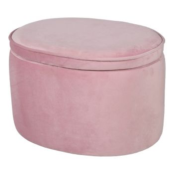 Puf pentru copii roz deschis cu tapițerie din catifea Lil Sofa – Roba