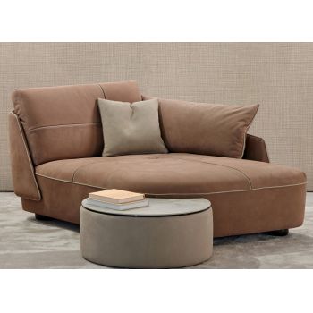 Sezlong Gamma Space DCH dreapta piele Burt F625 HandMade in Italy