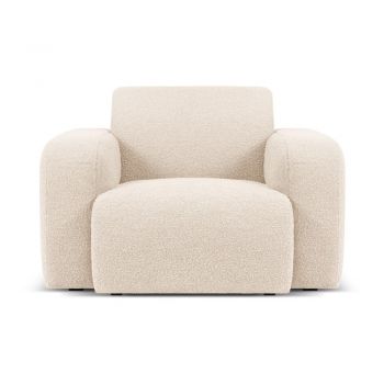 Fotoliu bej cu tapițerie din stofă bouclé Molino – Micadoni Home